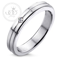 555jewelry แหวนแฟชั่น สแตนเลส สตีล สำหรับผู้ชาย ประดับด้วยเพชร CZ เม็ดงาม ดีไซน์เท่ห์ รุ่น 555-R066 - แหวนผู้ชาย แหวนสแตนเลส (R1)