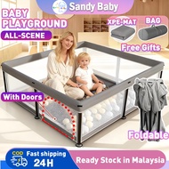 Free Mat Playpen Baby playpen baby foldable Baby Fence Playground Kids kandang baby 圍欄 兒童 Foldable P