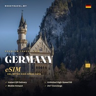 Germany eSIM 1GB-5GB & Unlimited Data | Instant eSIM Delivery | 5G/4G High Speed | REDXTRAVEL.MY