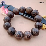 Super beautiful peacock tail ebony bracelet (All sizes) for luck and fortune [BH678] HAHANCO