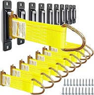 10 Pack E-Track 2" x 6" Rope Tie-Offs & 10 Pack Black Single Slots, E Track Tie Down Anchors Tie Off