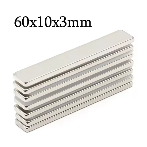 60x10x3mm Super Strong Block Neodymium Magnet Powerful Magnets N35 Permanent Magnetic NdfeB Refriger