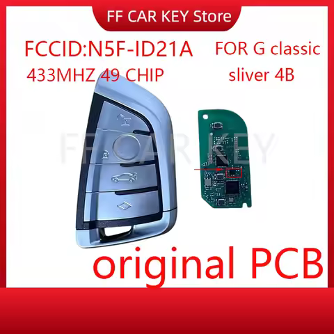 FF CAR KEY FCC ID N5F-ID21A OEM PCB For BMW G20 G30 G32 G11 3 5 6 7 X3 X5 X7 G Series 49CHIP 433MHZ