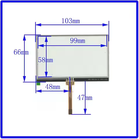 ZhiYuSun4.3 inch Touch Screen 103mm*66mm 4 wire resistive Touch Panel FOR LQ043T3DX0A 0205-A302C-22-
