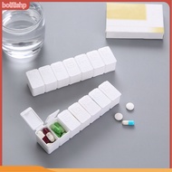 {bolilishp}  Mini Bunker Container Compact Independent Cover 7 Grids Rectangular Tablets Splitter Case Household Products