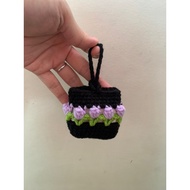 Airpod case cute flower tulips handmade crochet