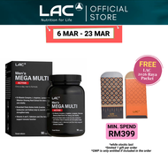 [Expiry Jul 2027] LAC Men’s Mega Multi Active (90 Caplets) Daily Multivitamin and Nutrition Formula