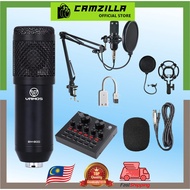 VAMOS BM800 PROFESSIONAL MICROPHONE VOCAL STAND KIT SET FILTER BROADCAST CONDENSER STUDIO MIC LIVE P