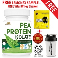 Pharmanutri Pea Protein Isolate 1kg,33 ser(Unflavor)80% Protein+ Lemonex +Shaker| Myprotein Shaklee 