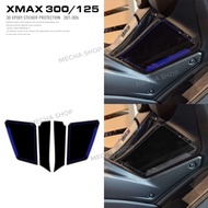 For XMAX300 X MAX125 2025 2026 Protection Motorcycle Accessories 3D Resin Decal Kit Side Tank Pad 3D