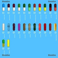 [Bloom] 1000Pcs 0# Empty Vacant Gelatin Capsule Size Gel Medicine Pill Vitamin Capsule