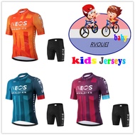 Baby Ineos Team Kids Cycling Jersey Set Boys Girls Cycling Clothing Children Road Bike Shirts Suit B