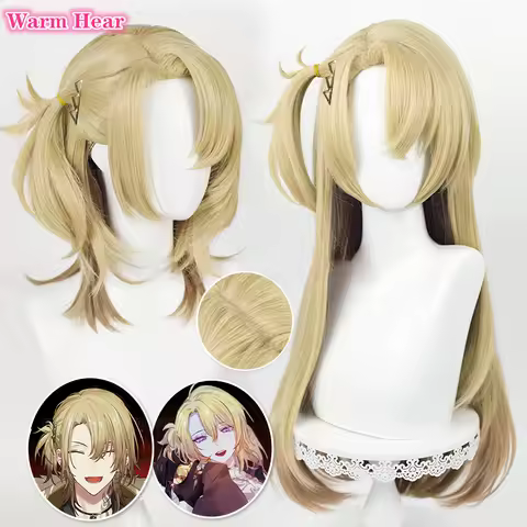 Vtuber NIJISANJI EN Luca Synthetic Anime 45cm/75cm Cosplay Wig Heat Resistant Hair Luxiem Idol Party