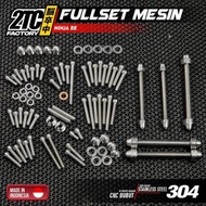 KAWASAKI MESIN Full Set Steel Bolts for Engine ORIGINAL NINJA RR ZX BY 2TC FACTORYkawasaki