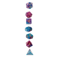 7pcs Dadu Polyhedral Bentuk Multi Sisi Dadu Transparan D4 D6 D8 D10 D12 D20 Untuk RPG DND