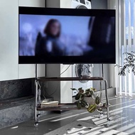 TV Floor-Type Rack Living Room Bedroom Stainless Steel Art Movable Multifunctional Rack43-75Inch Household