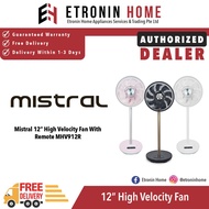 Mistral 12" High Velocity Fan With Remote MHV912R