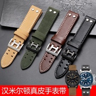 Men's genuine leather watch strap suitable for Hamilton Khaki Hamilton Aviation