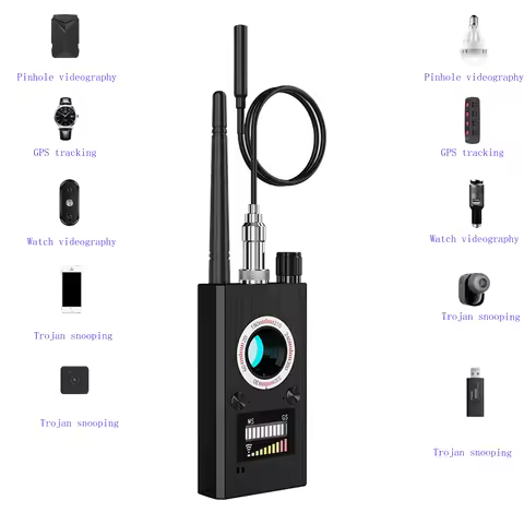 Wireless Detector 1-12000(MHz Multi function jammer signal blocker Anti-spy Camera GSM Audio GPS Sig