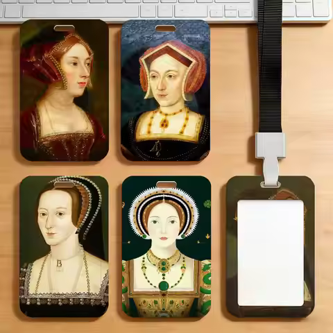 Queen Anne Boleyn Card Holder Corporate Business Work Badge Holders Uisex Credit Bus Daily Commute I
