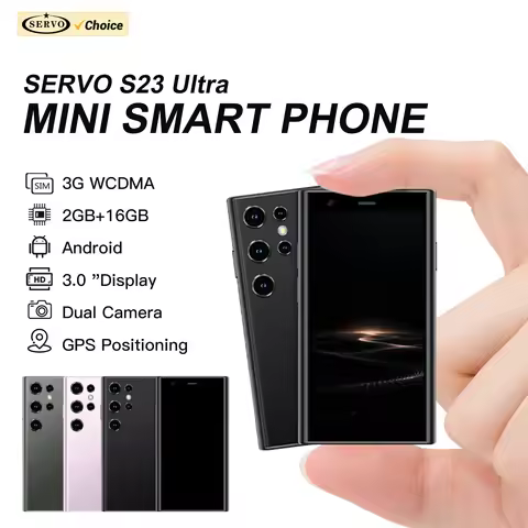 2026 SERVO S23 Mini Android OS Smartphone 3G WCDMA 2GB+16GB Google Play WhatsAPP WiFi 3.0" Cute Smal