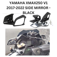 YAMAHA XMAX250 300 V1 2017-2022 V2 2023 Motor Cermin Side Mirror Sergeant Style View Mirror XMAX 250 300 V1 V2 - Black