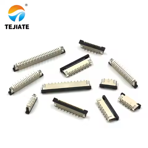 10PCS FPC connector FFC cable socket 1.0mm vertical SMT with locking buckle 4P6P8P10P12P14P16P18P20P