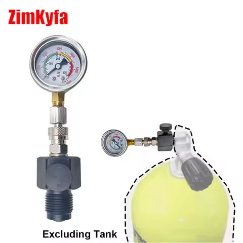 Best Scuba Cylinder Pressure Test Checker with Accurate Easy to Read 400Bar/6000Psi Pressure Gauge