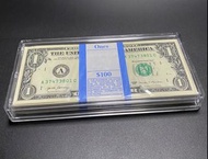 全新$1美金一刀100張連號連盒，最佳收藏！