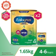 [Bundle of 2] Enfagrow Pro A+ Stage 4 Milk Powder Formula for Children DHA+ (4-6Y) (1.65kg)