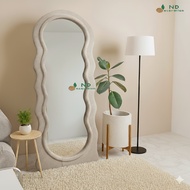 Aesthetics Terra Wavy Standing Mirror Minimalist Full Body Mirror Standing Mirror