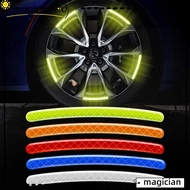 MAG 20pcs Tire Rim Reflective Strips, Luminous Motorcycle Bicycle Reflective Sticker,  Creative Decoration Colorful Luminous Stickers Car Wheel Hub Sticker