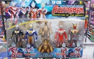 Mainan Robot Ultraman Figure 4 Pc Plus Monster Godzilla Kaiju / Mainan Ultraman Orb Ginga Geed Hero 