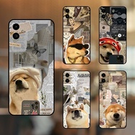 Samsung A05 Black Bezel Phone Case Dog Meme Cute