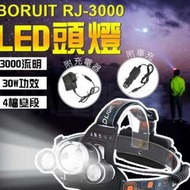 Boruit RJ-3000 自行車 單車 頭戴式 LED 頭燈 四模式