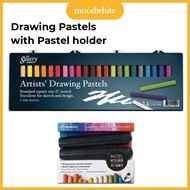 [MUNGYO] 24 Colours Drawing Pastel with Pastel Holder Painting Set Oil Pastel Kids Crayon Set