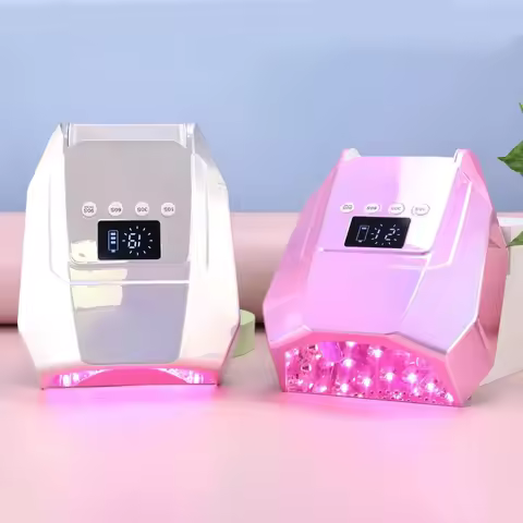 98W Rechargeable LED UV Lamp Cordless Battery Professional Nail Light with 4 Timers Fast Curing Nail