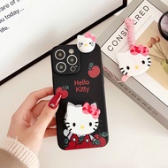 Huawei P10 Lite P10 P10 Plus P20 P20 Pro P30 P30 Pro P30 Lite Nova 4e P40 P20 Lite Nova 3e P40 Pro Cartoon Red Hello Kitty Phone Case With Doll and Holder Lanyard