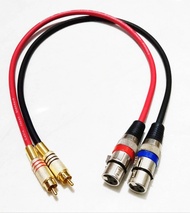 Kabel Mixer Ke Power 4 Meter Jack Canon XLR Female To RCA Male 1 set