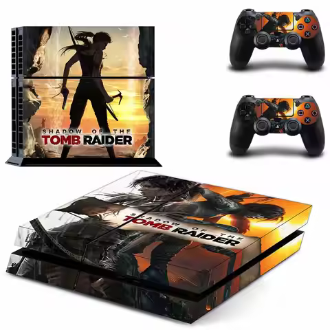 Tomb Raider PS4 Stickers Play station 4 Skin PS 4 Sticker Decal Cover For PlayStation 4 PS4 Console 