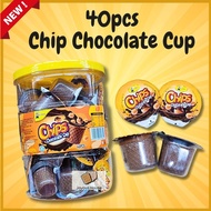 40pcs Alibaba Chips Chocolate Cup Wafer (Halal)