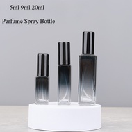 5/9/20ml Gradient Ink Blue Glass Perfume Spray Bottle Empty Refillable Cosmetic Sample For Travel