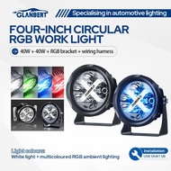 Aurora new 4 inch 40w off-road spot floodlight laser circular LED driving light arora  sport  light 