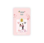 MICRO GOLD HAPPY WEDDING PINK 0.25 GRAM ANTAM EMAS LOGAM MULIA 0,25 GR