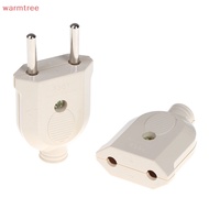 (warmtree) 2 Pin EU Plug Male Female electronic Connector Socket Wiring Power Extension