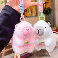 DEMI Cute Plush Capybara Keychain Capybara Cartoon Simulation Capybara Pendant Gift Stuffed Animals 