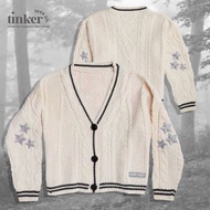 Taylor Swift Cardigan Dupe : White Folklore Cardigan Star Merch Oversized Cute Sweater Knitted