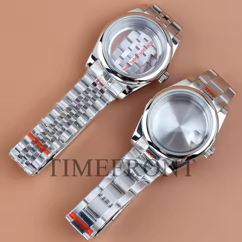 Silver NH35 36mm 39mm Round Edge Watch Case For DATEJUST Seiko NH35 NH36 Movement 316L Stainless Ste
