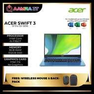 Acer Swift 3 SF314-59-5896 14'' FHD Laptop Aqua Blue (i5-1135G7, 8GB, 512GB SSD, Intel, W10, HS )