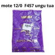 UNGU 450GR MOTE JOY PASIR 12/S0 F457 PURPLE DOP MOTE BEAD SEQUIN/S CRAFT BRACELETS DIY/S ROUND BEAD/